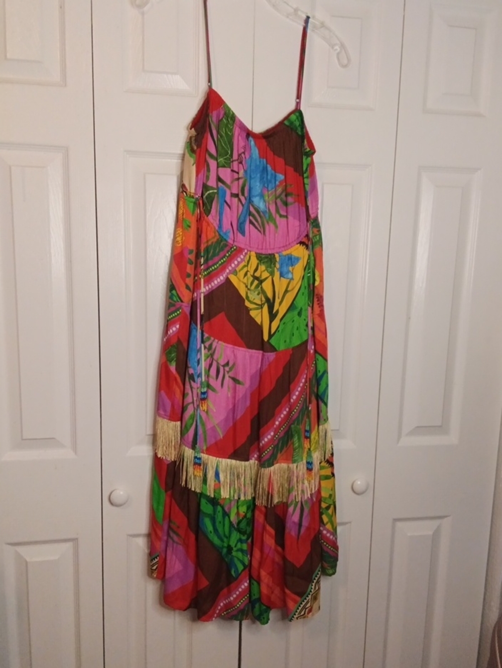 Anthropologie  X Farm Rio Palita Fringed MIDI Dress